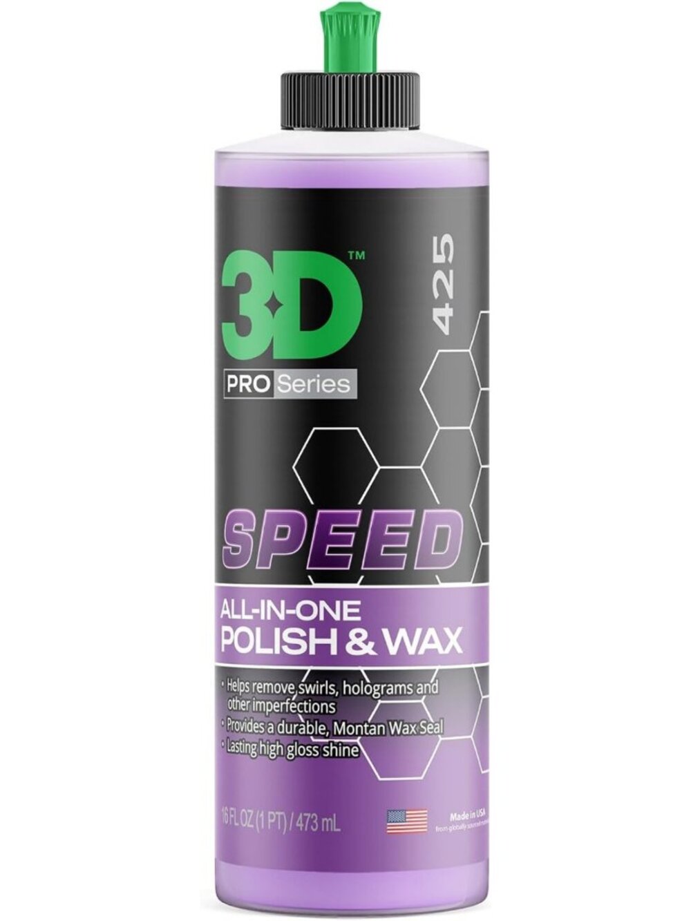 All-in-One 3D Polish & Wax - Scratch Remover, Clear Coat Safe, High Gloss